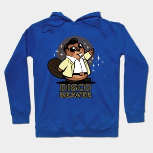 Disco Beaver Original Kawaii Cute Funny Retro 70's Beaver Cartoon Meme Hoodie